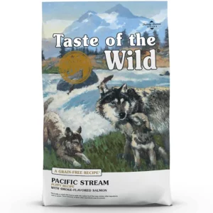 Taste of the Wild Pacific Stream Grain-Free with Smoke-Flavored Salmon Dry Dog Food, 28 lbs